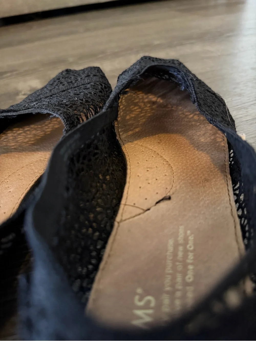 Toms Women's Black Crochet Slip-On Espadrilles